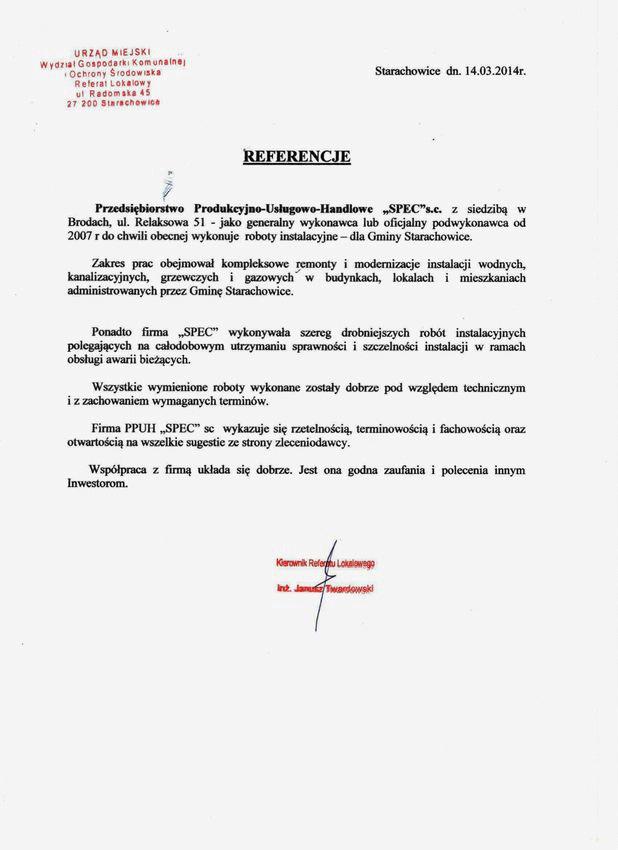 referencje um 2014